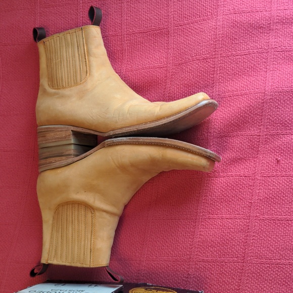 Cowboy Boots mens size 12 tan - Picture 4 of 13